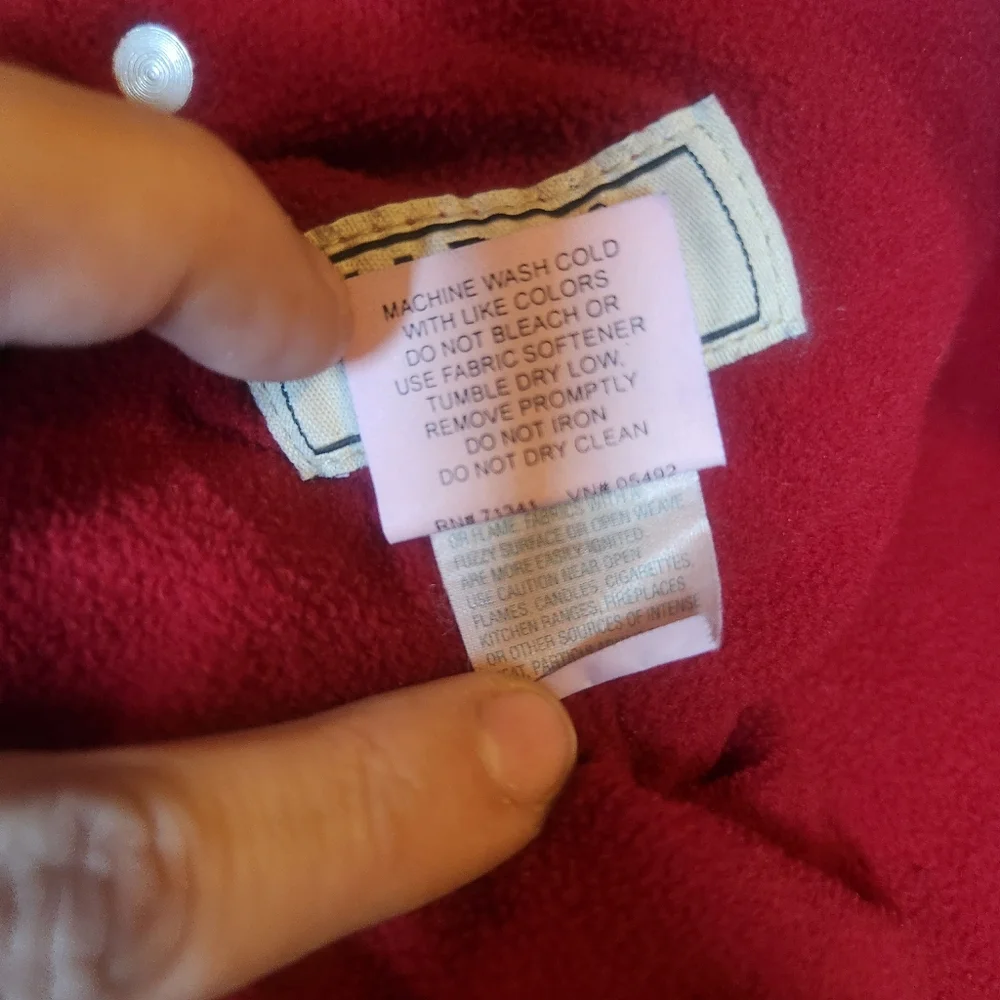 LL Bean Double L Vintage Relaxed Fit Womens Size 16 Red Flannel Lined Blue Jeans